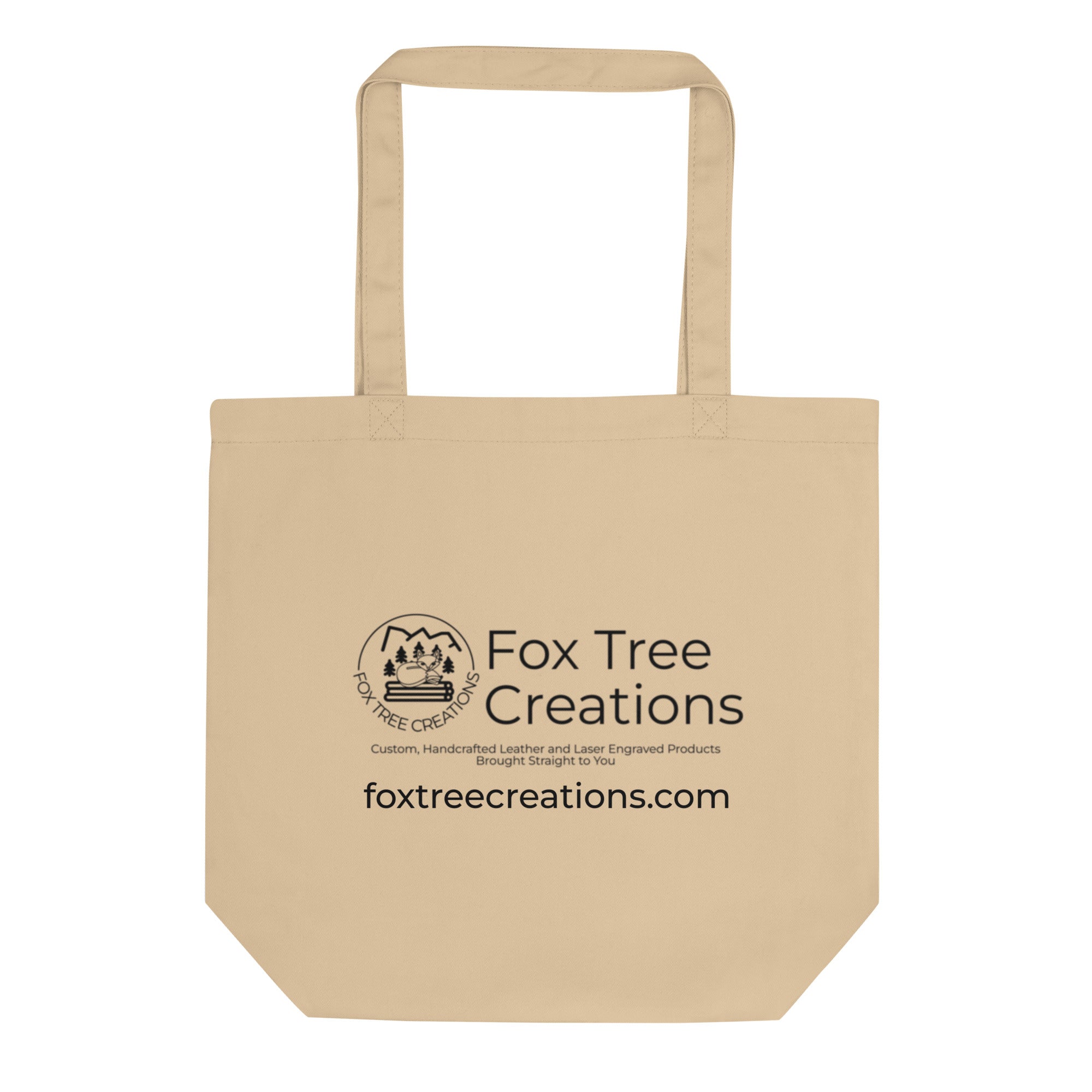 Fox Tree Creations eco-friendly tote bag for gifts with a simple design and sturdy handles