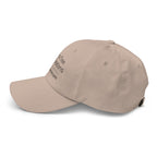 Beige Fox Tree Creations engraved logo hat featuring a classic design and adjustable strap