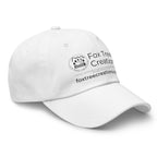 White Fox Tree Creations engraved logo hat with a stylish curved brim for a casual look and Adjustable Strap