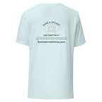 Fox Tree Creations Custom T-Shirt, a unique gift t-shirt for men and women in a light blue color on the back
