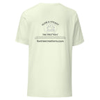 Fox Tree Creations Custom T-Shirt, a unique gift t-shirt for men and women in a light green color on the back