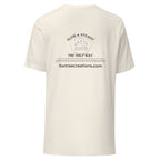 Fox Tree Creations Custom T-Shirt, a unique gift t-shirt for men and women in an off white color on the back