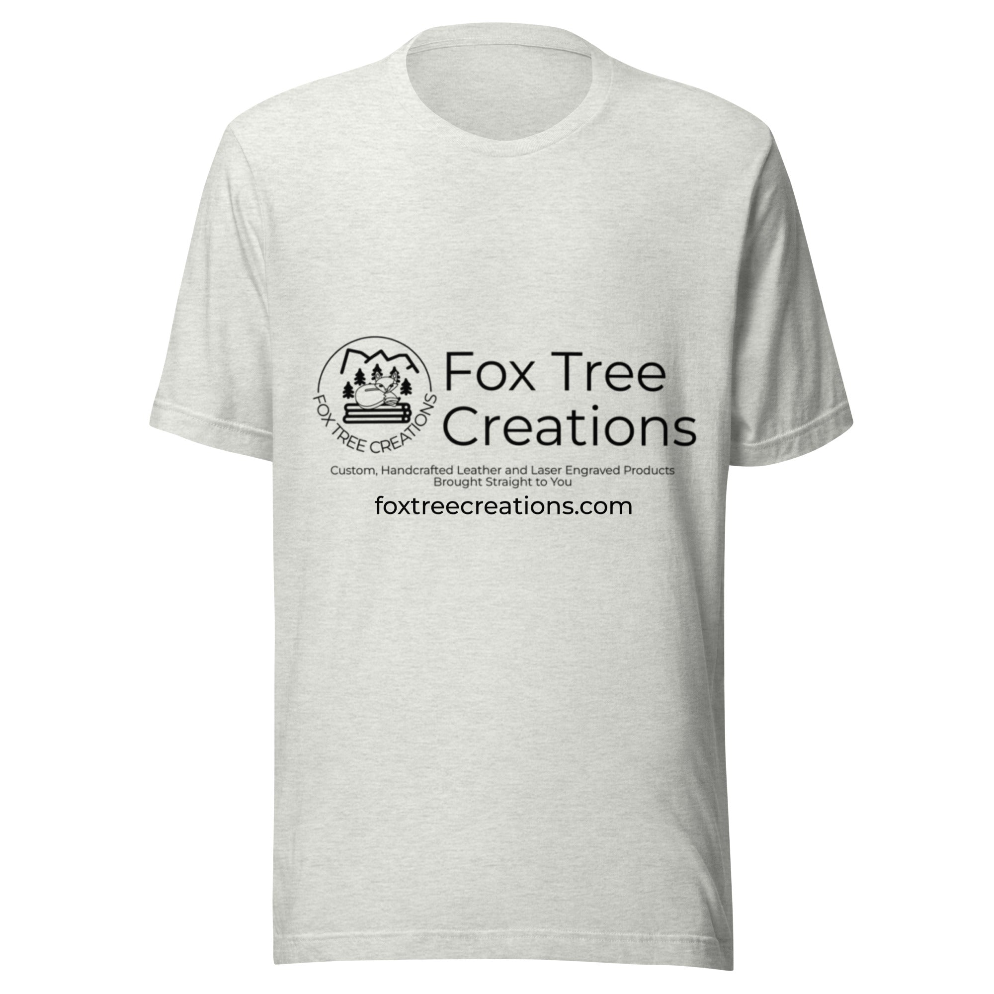 Custom Fox Tree Creations T-Shirt, a unique gift t-shirt for men and women featuring a stylish logo