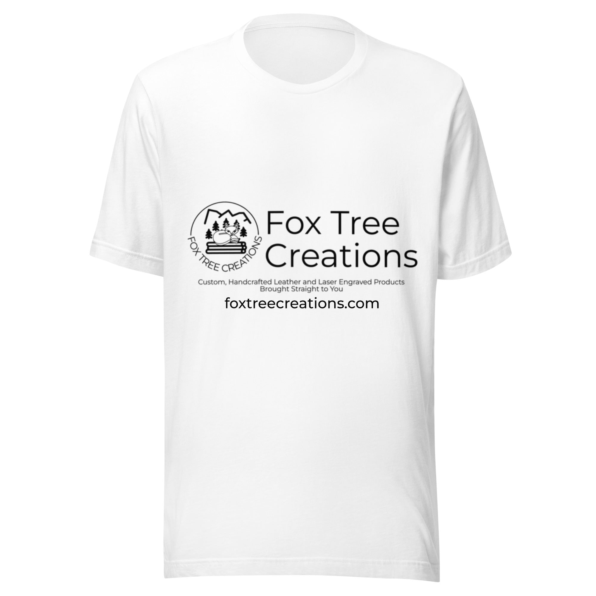 Fox Tree Creations Custom T-Shirt, a unique gift t-shirt for men and women in a white color