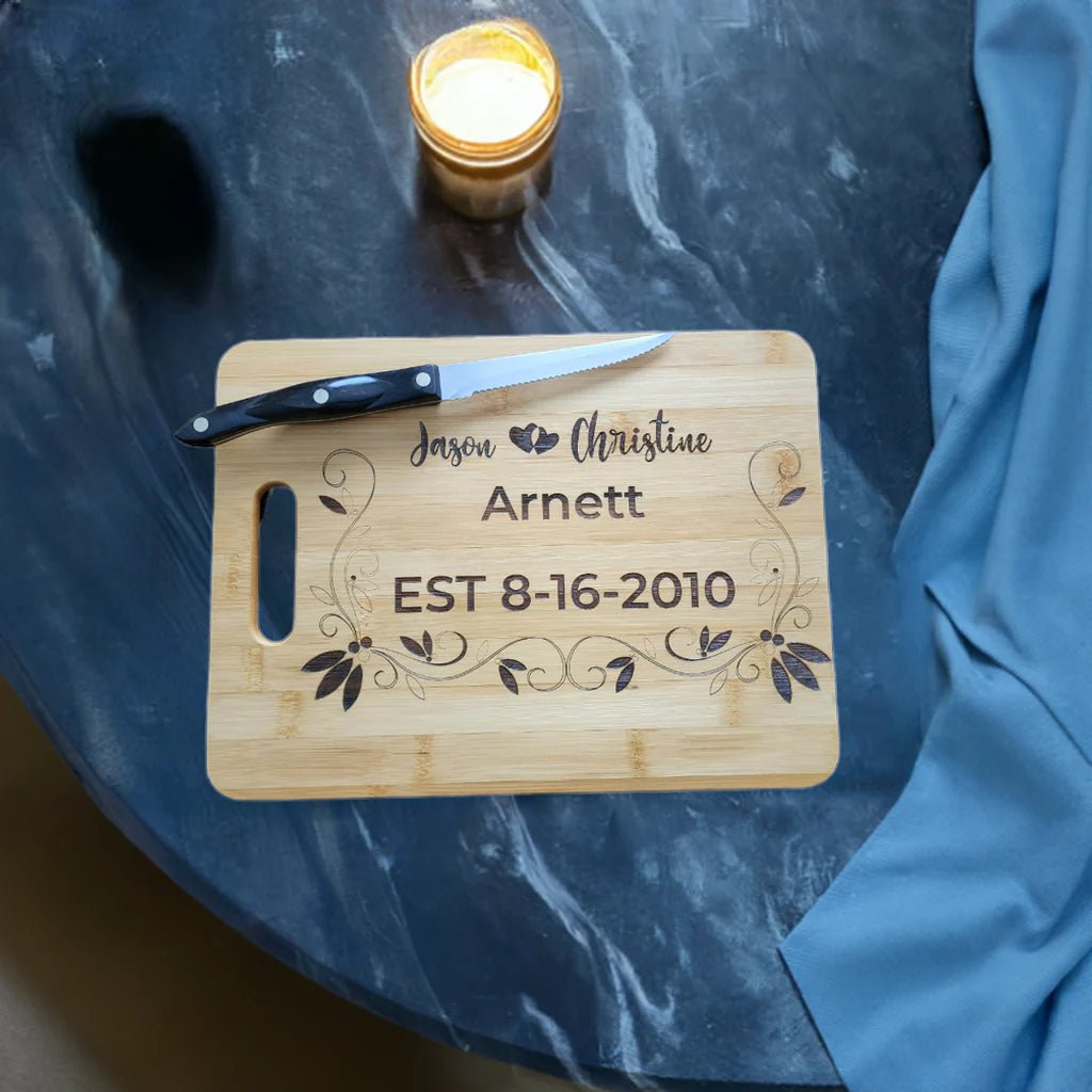 Personalized Anniversary Cutting Board by Fox Tree Creations - Fox Tree Creations