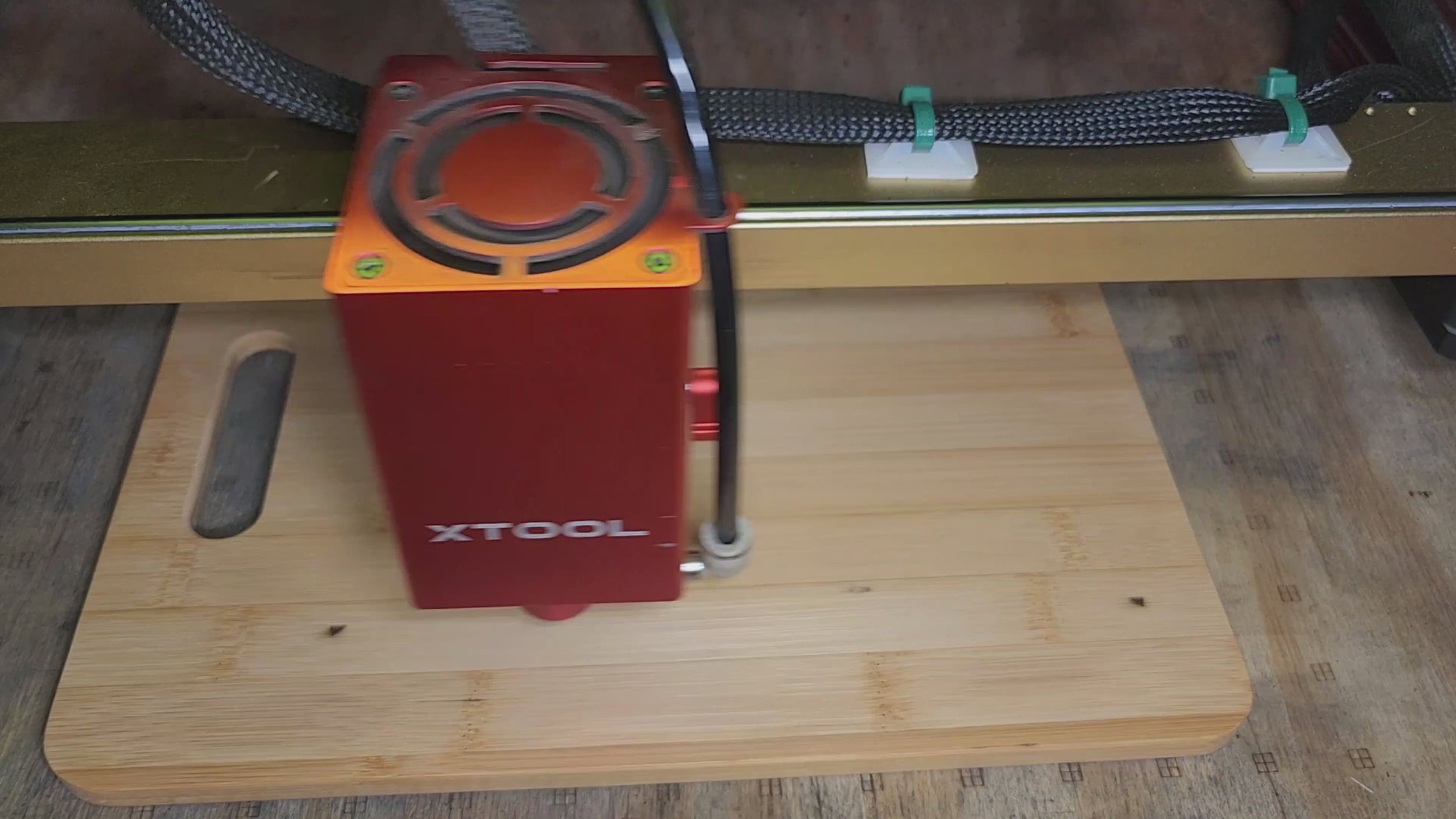 Video creating the personalized anniversary cutting board with names and established date, crafted by Fox Tree Creations