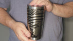 Video showing Unique Don't Tread 20oz tumbler featuring an engraved design with an American flag and snake