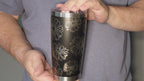 Video showing Fox Tree Creations sarcastic 20oz tumbler with floral design and humorous text for daily use