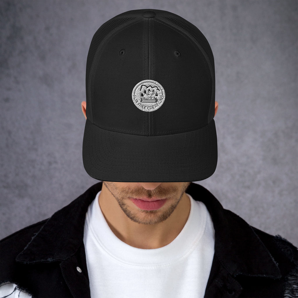 Fox Tree Creations Unique Gift Trucker Cap in Black with Stylish Logo Design