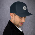 Fox Tree Creations unique gift trucker cap in navy blue with a stylish logo design