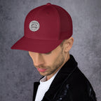 Maroon Fox Tree Creations unique gift trucker cap with a stylish emblem and breathable mesh design